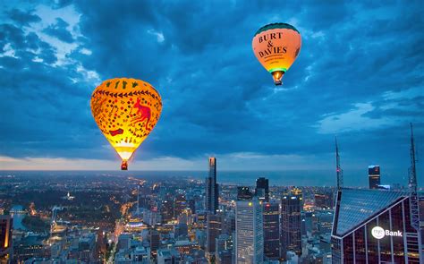 hot air balloon melbourne city